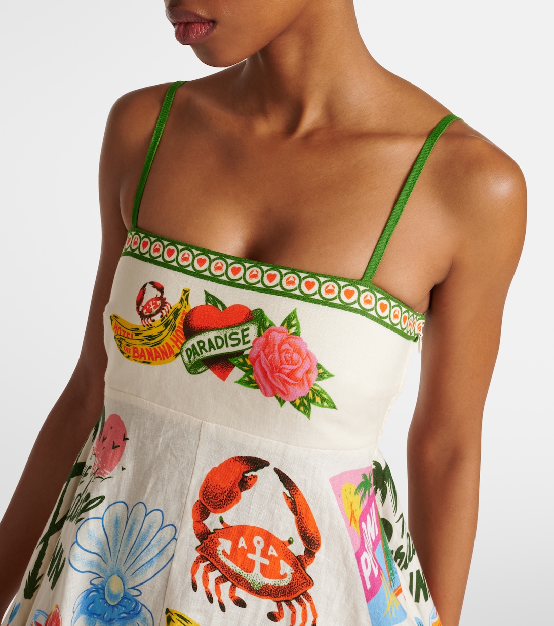 Paradiso printed linen maxi dress | Alémais