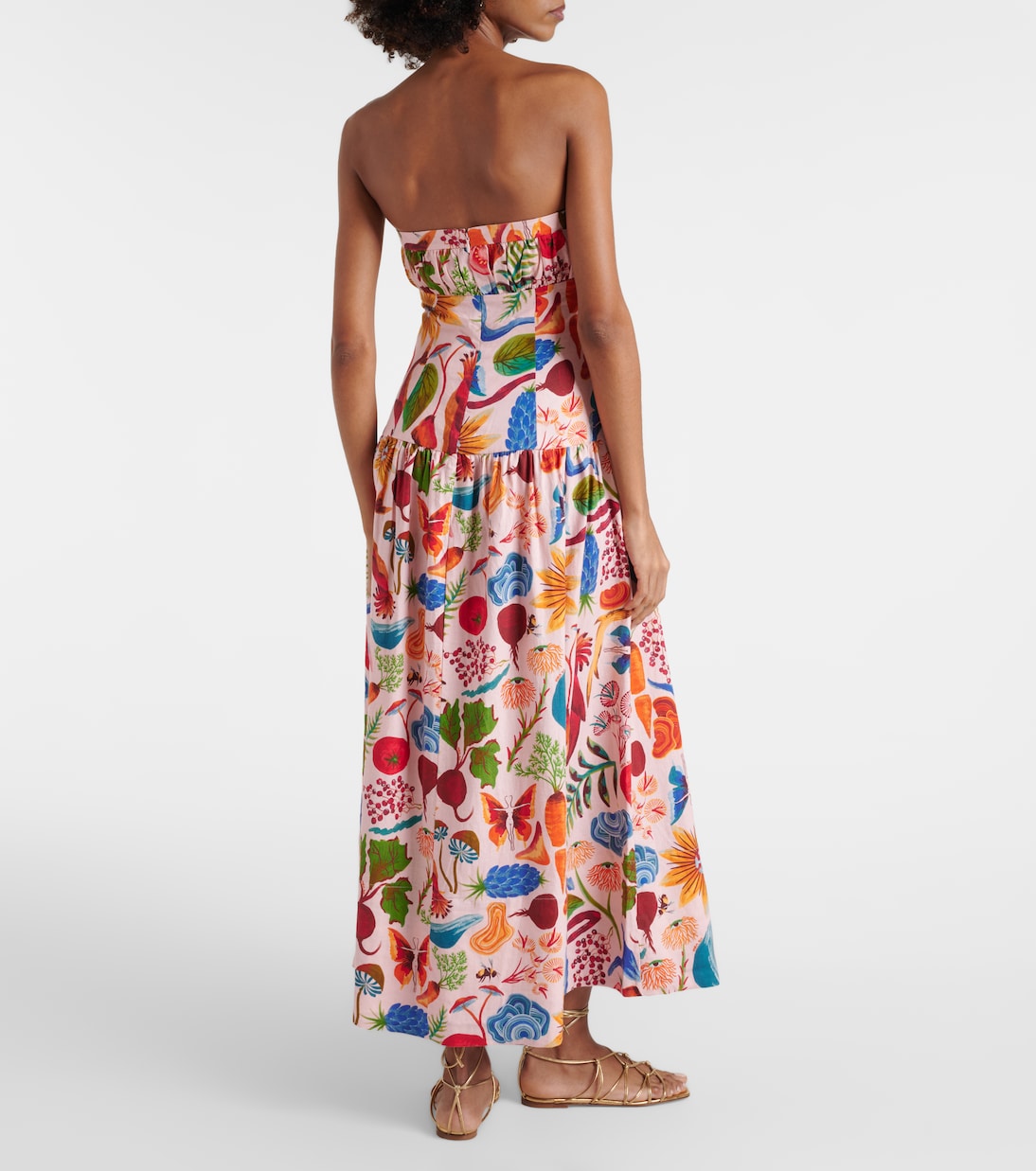 Maxikleid Bright Farm aus einem Leinengemisch | Farm Rio