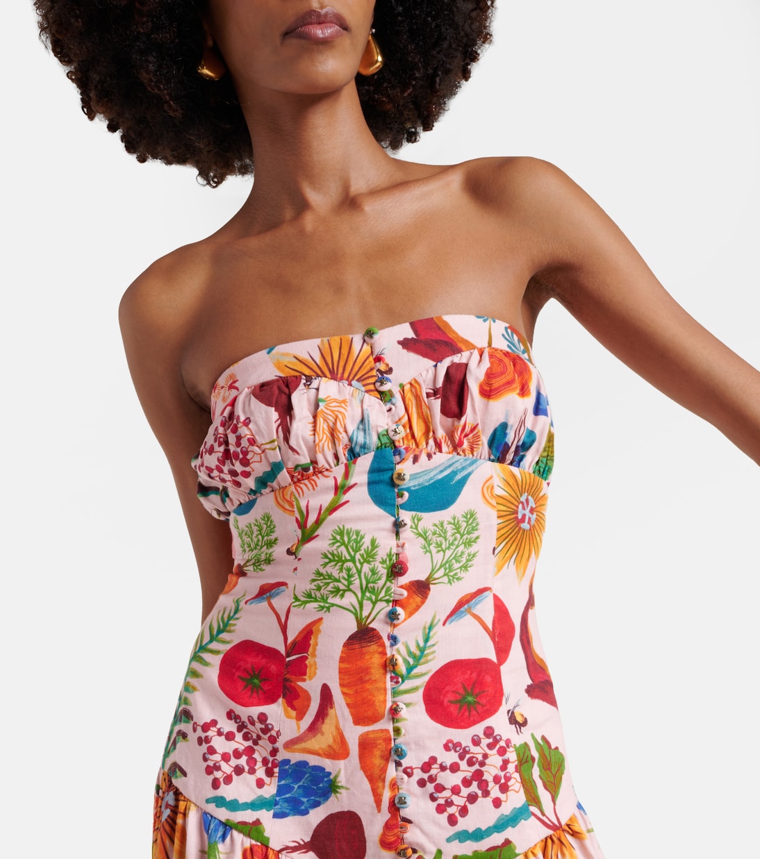 Maxikleid Bright Farm aus einem Leinengemisch | Farm Rio