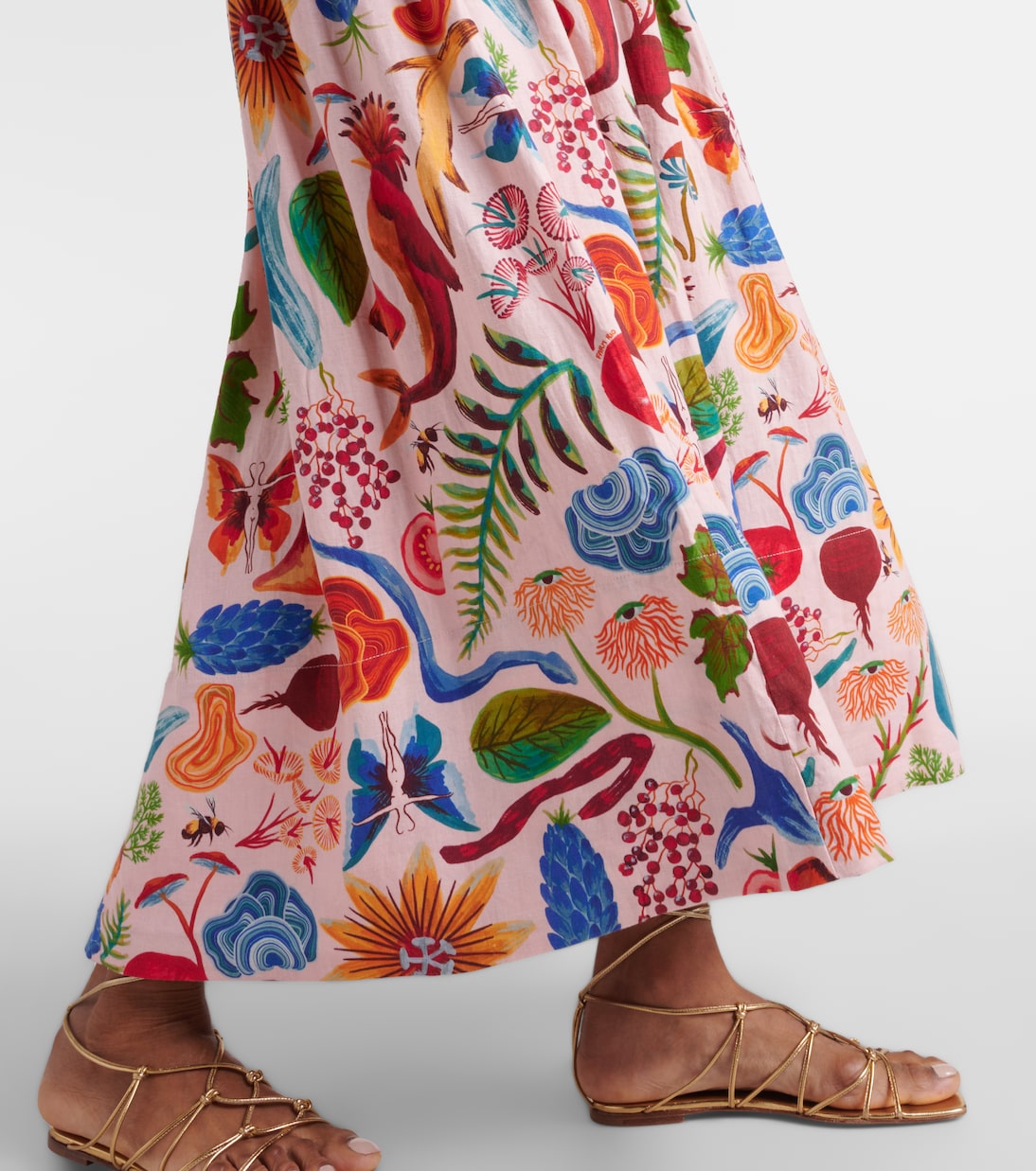 Maxikleid Bright Farm aus einem Leinengemisch | Farm Rio