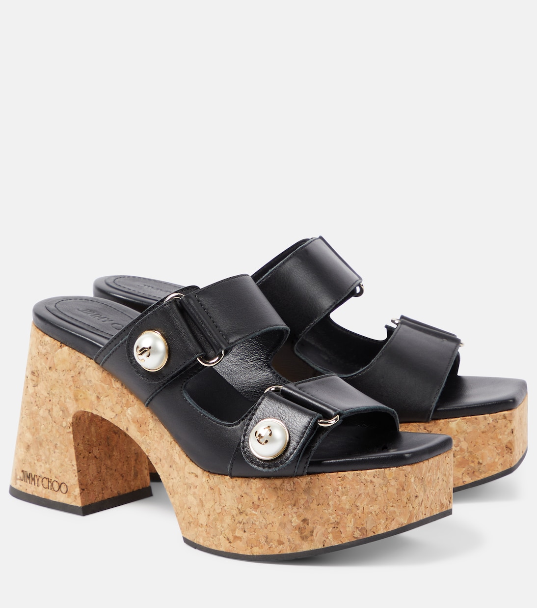 Fayence leather platform mules | Jimmy Choo