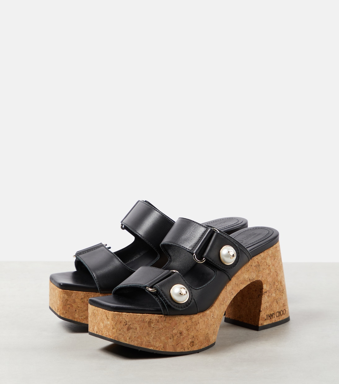 Fayence leather platform mules | Jimmy Choo