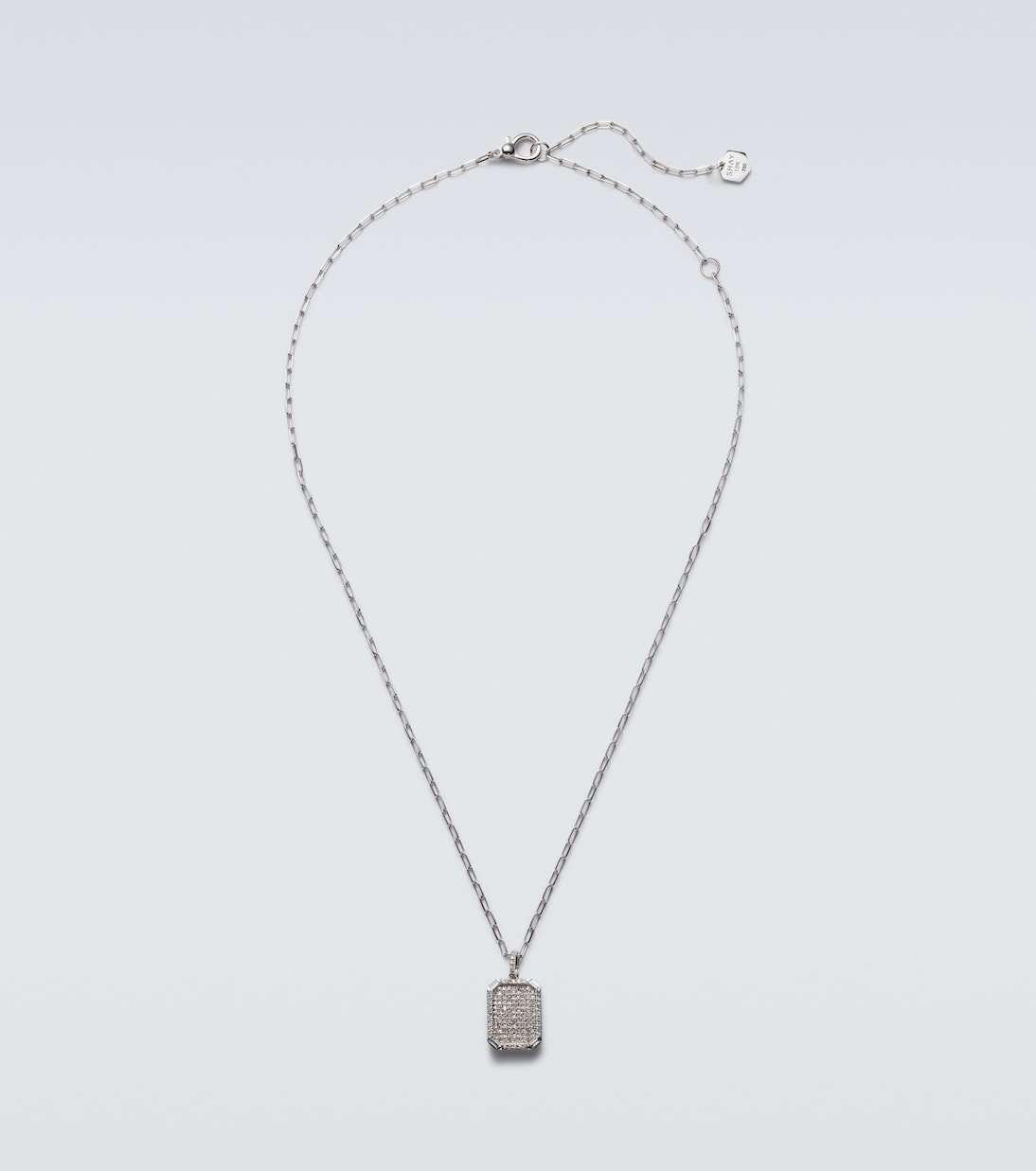 Collier ID en or blanc 18 ct et diamants | Shay Jewelry