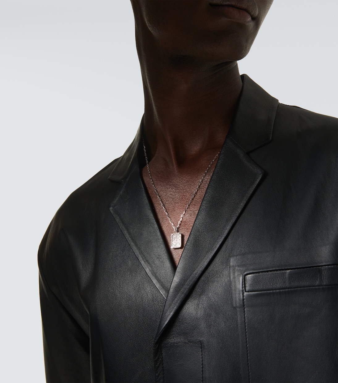 Collier ID en or blanc 18 ct et diamants | Shay Jewelry