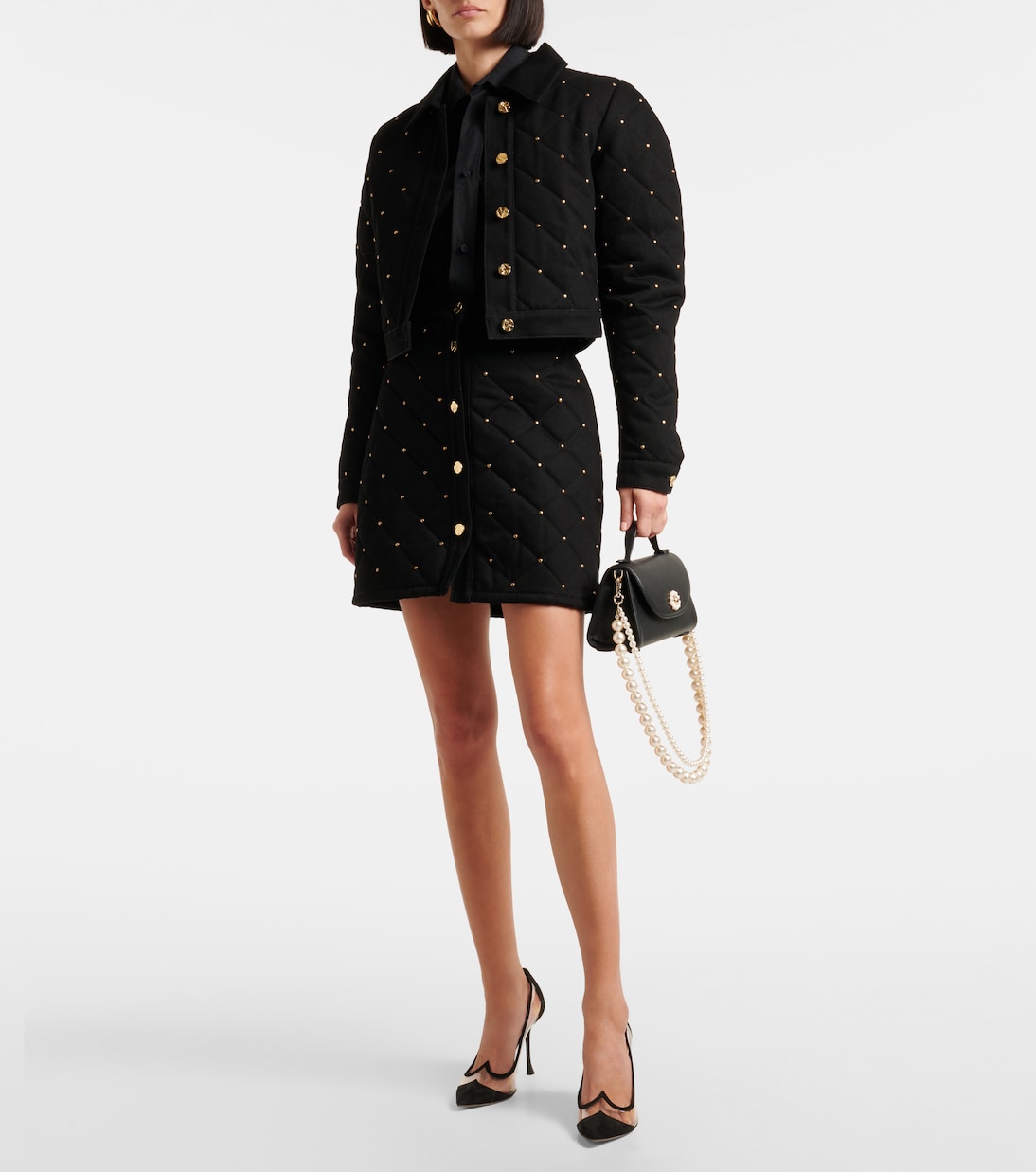 Verzierte Cropped-Jeansjacke | Nina Ricci