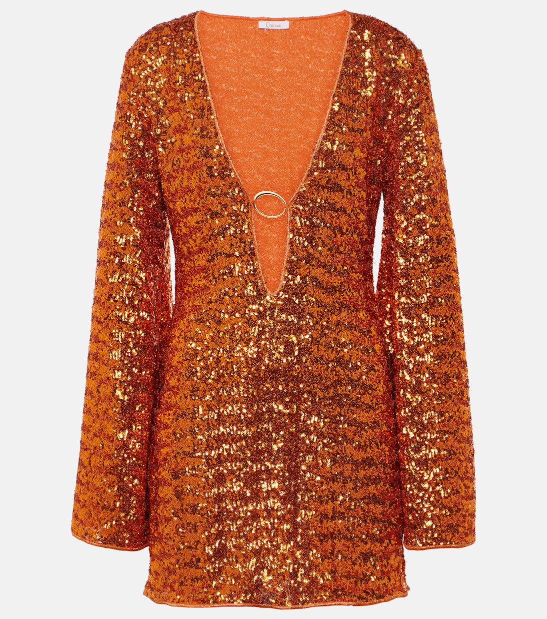 Sequined beach dress in orange Oseree Mytheresa