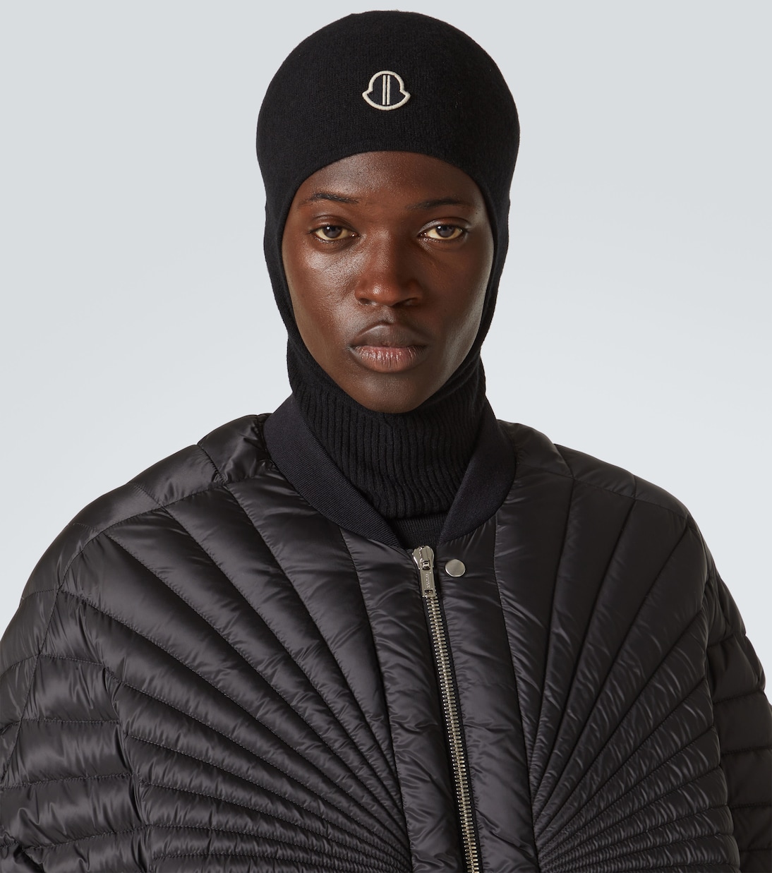 x Rick Owens wool and cashmere hood | Moncler Genius