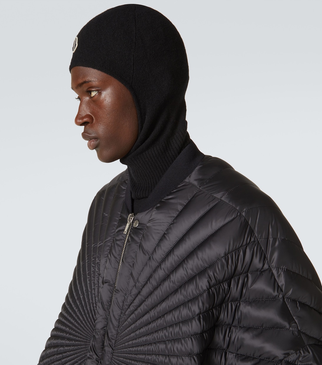 x Rick Owens wool and cashmere hood | Moncler Genius