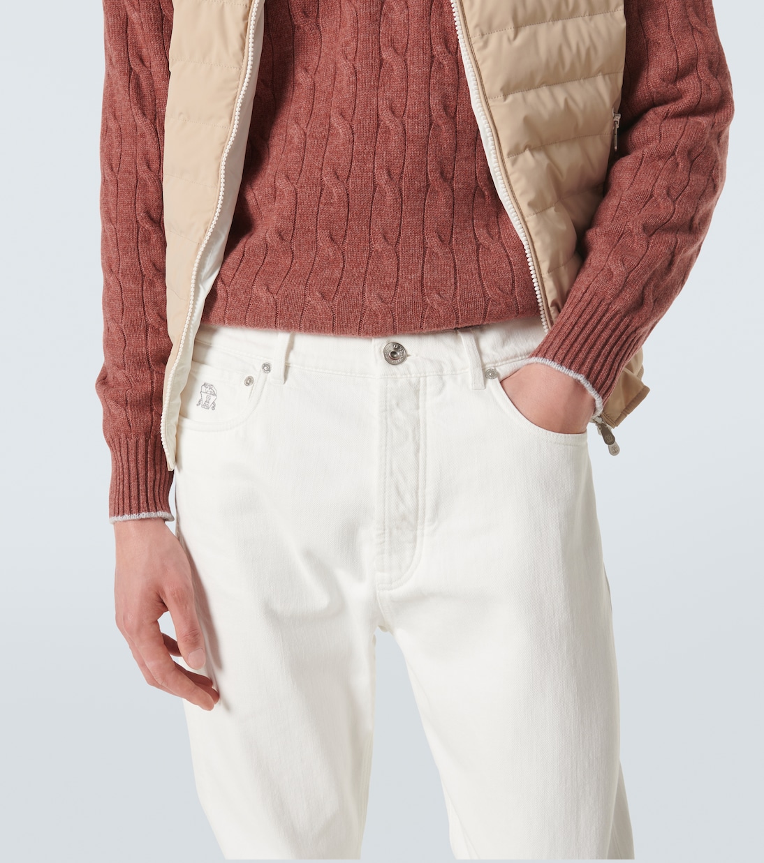 Jean slim à taille mi-haute | Brunello Cucinelli