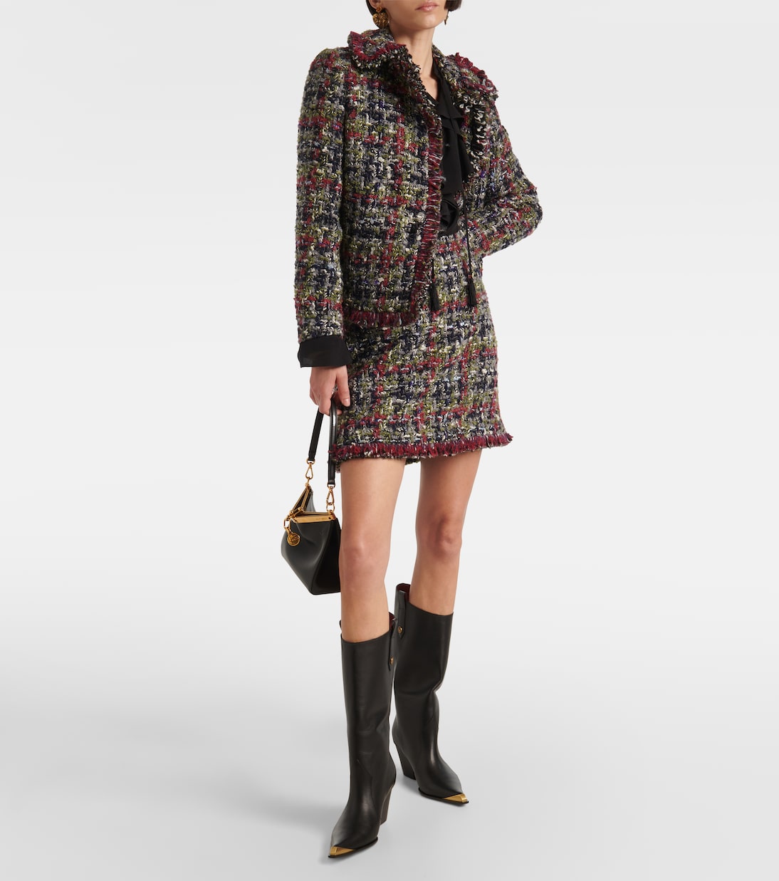 Wool-blend tweed miniskirt | Etro