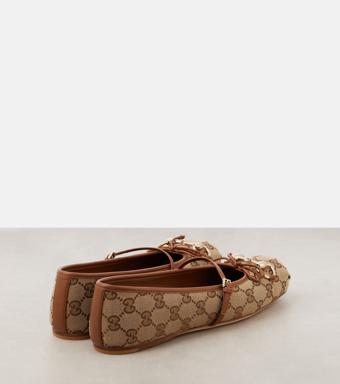 Gucci Horsebit GG Canvas ballet flats | Gucci