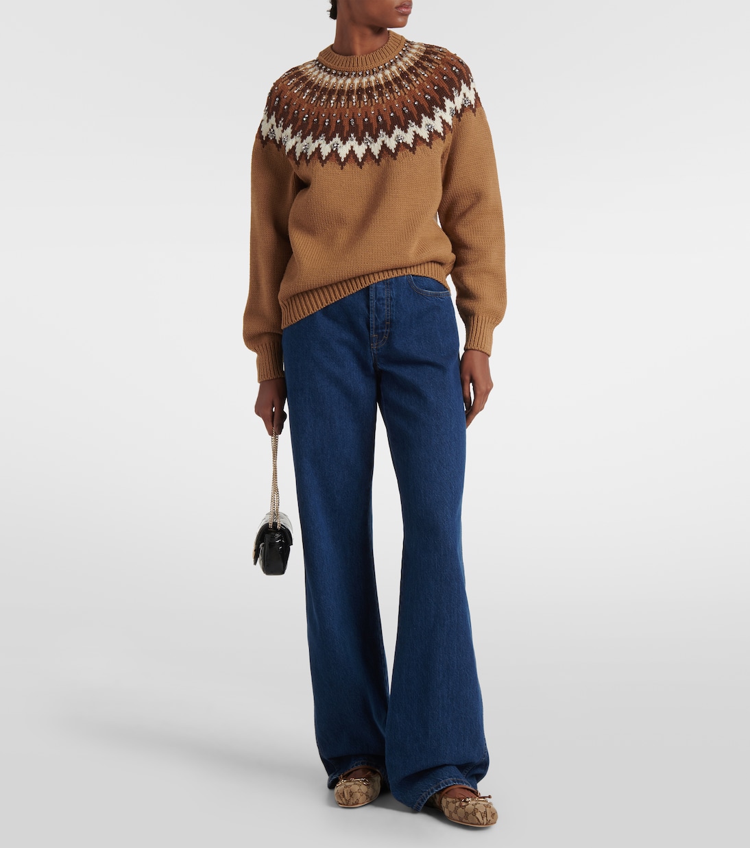 Gucci Horsebit GG Canvas ballet flats | Gucci