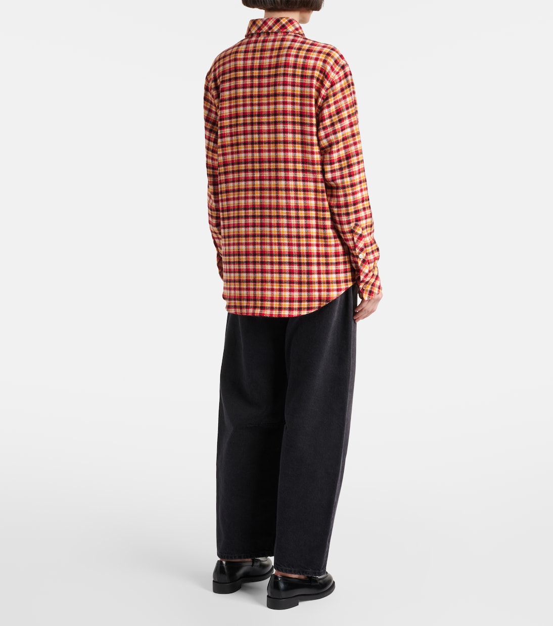 Chemise Time en cachemire à carreaux | God's True Cashmere