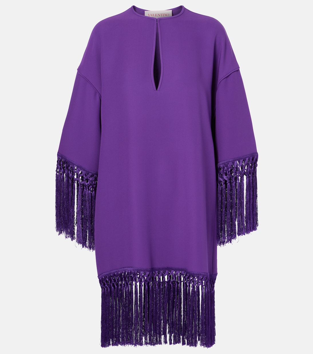Abito corto in Cady Couture con frange | Valentino