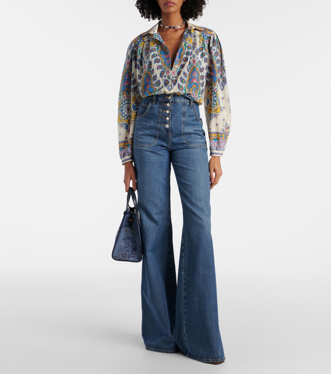 Camisa de algodón y seda con paisley | Etro