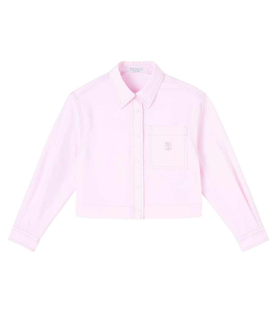 Camisa de algodón con logo | Brunello Cucinelli Kids