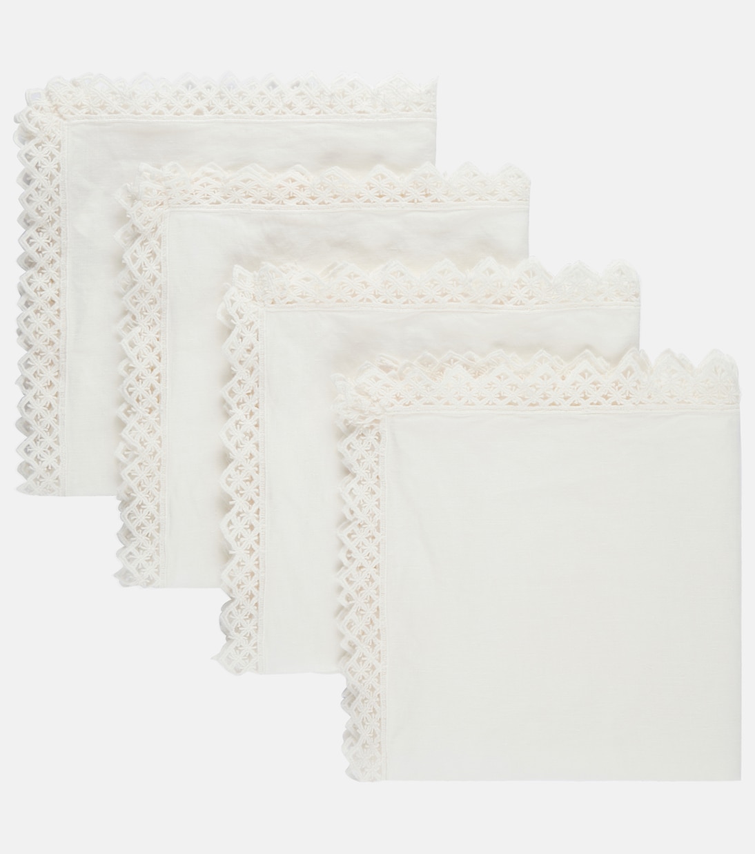 Set of 4 macramé linen napkins | Once Milano