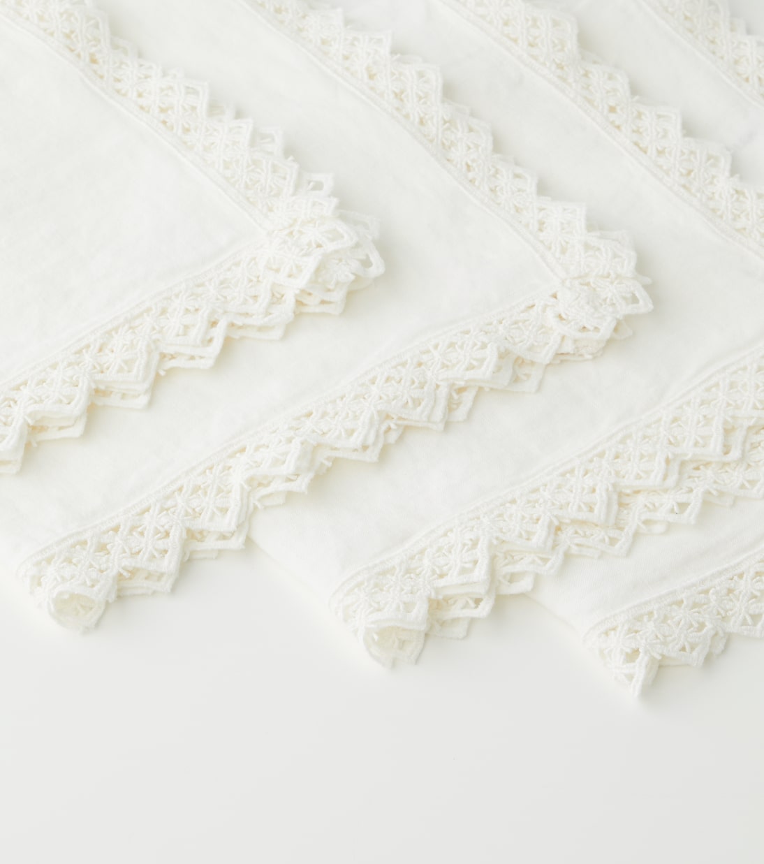 Set of 4 macramé linen napkins | Once Milano