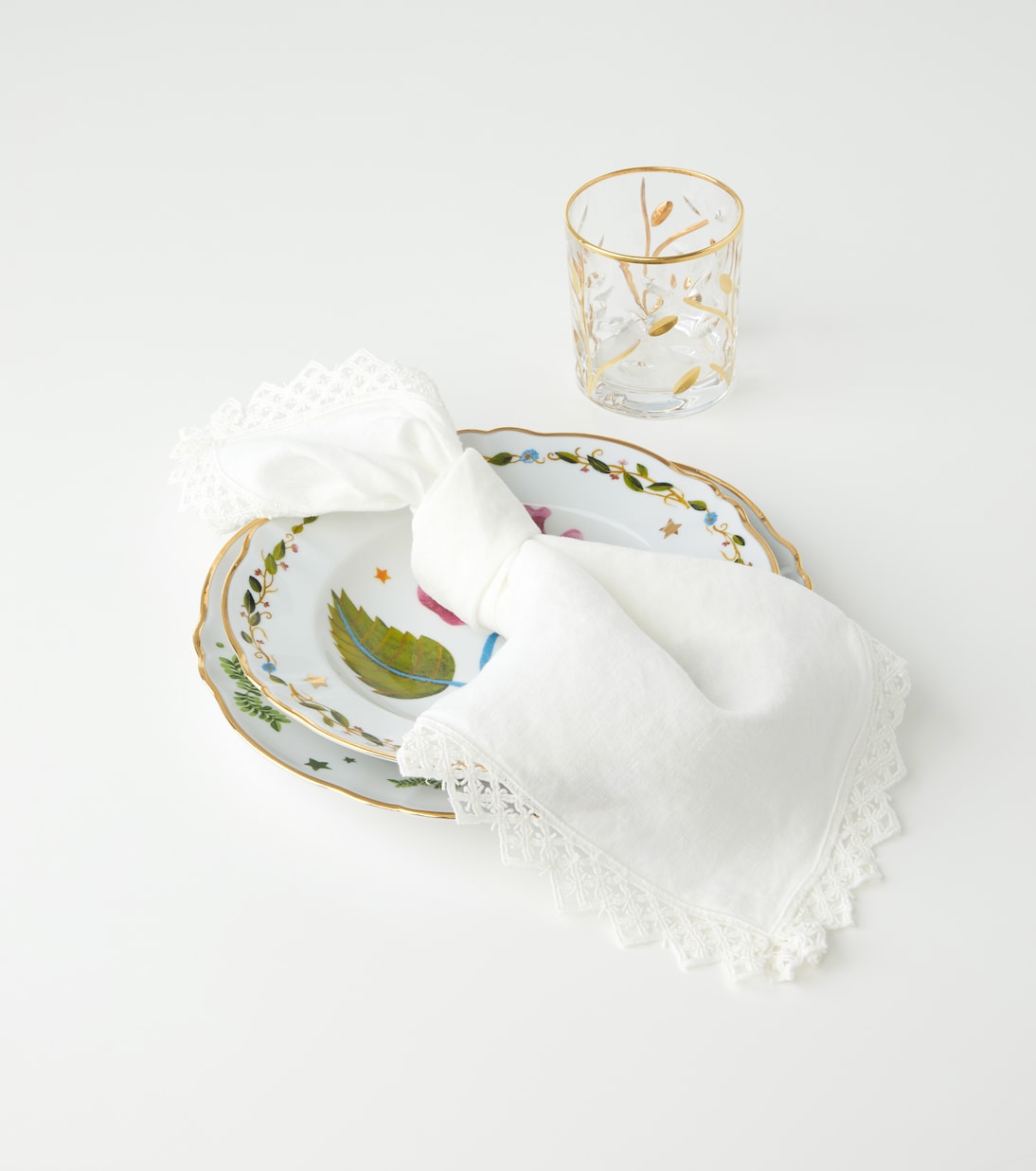 Set of 4 macramé linen napkins | Once Milano