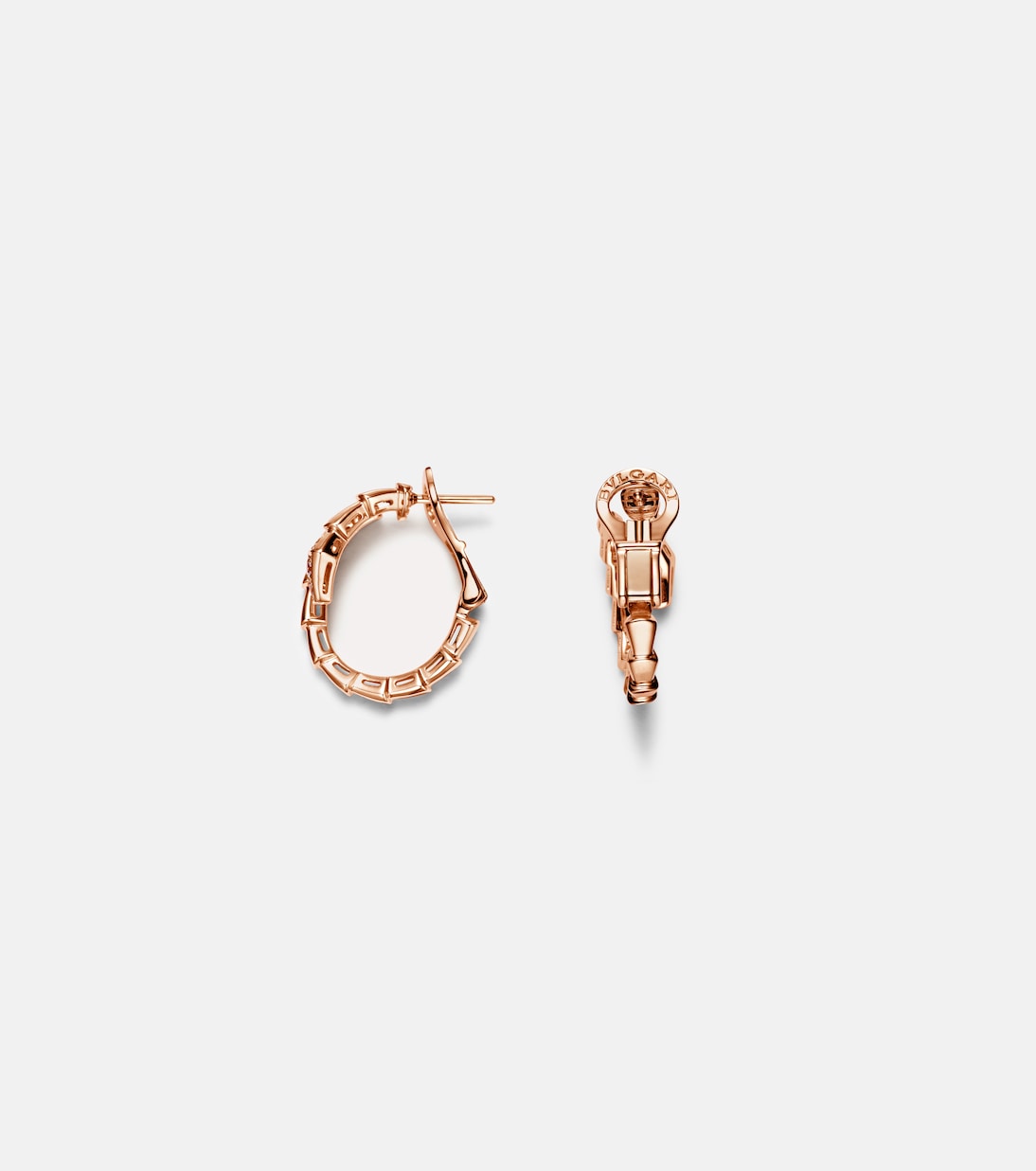 Boucles d'oreilles Serpenti Viper en or rose 18 ct et diamants | Bvlgari