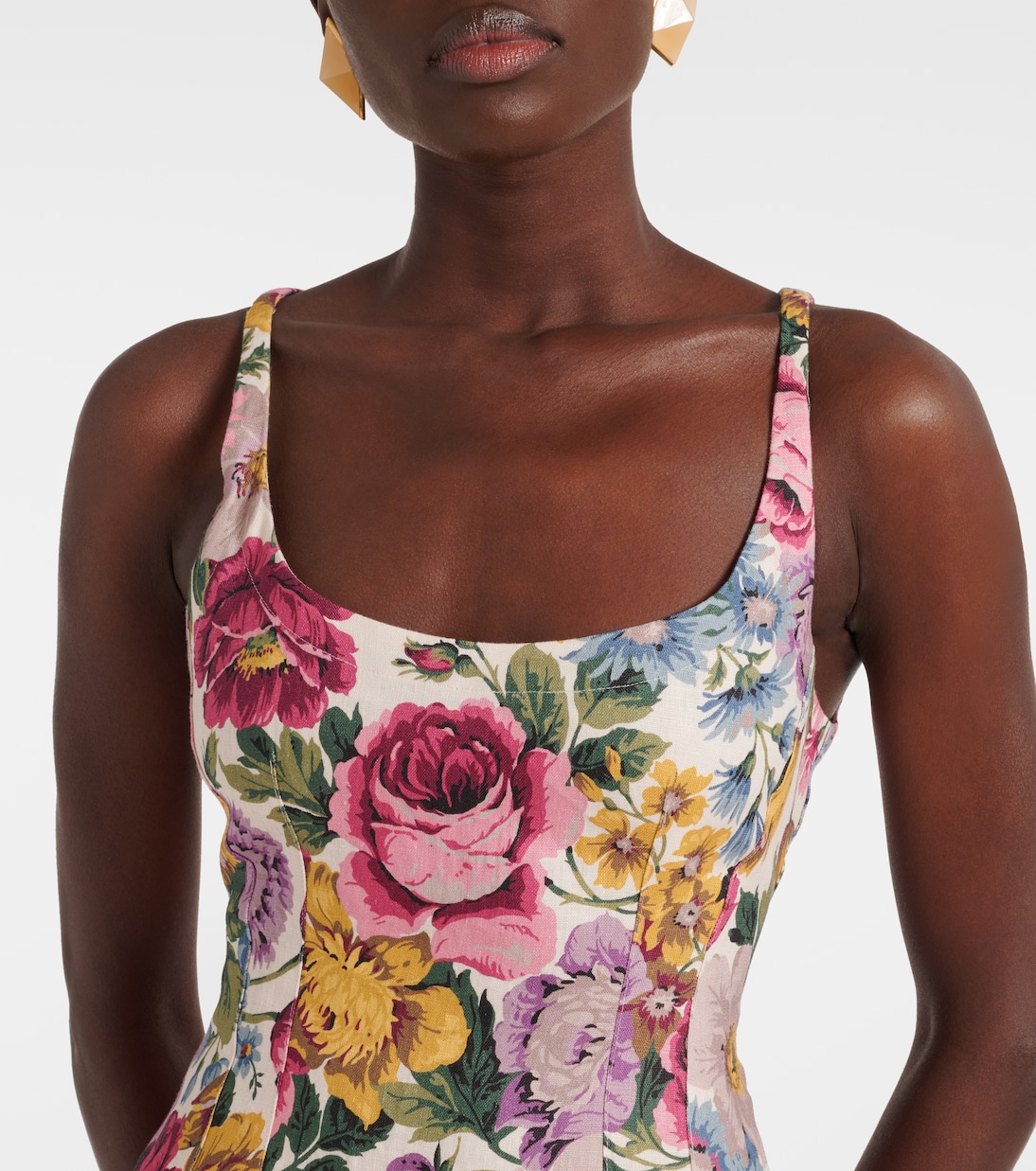 Bedrucktes Minikleid Sanne aus Leinen | Faithfull