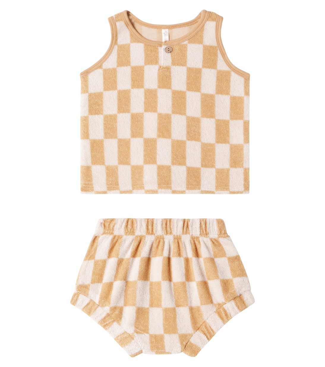 Baby - Top e shorts in spugna a quadri | Rylee + Cru