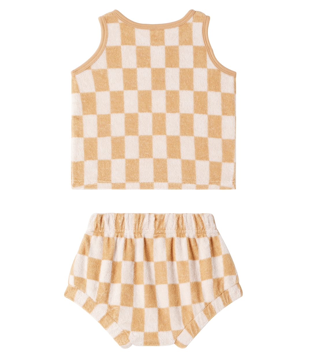 Baby - Top e shorts in spugna a quadri | Rylee + Cru