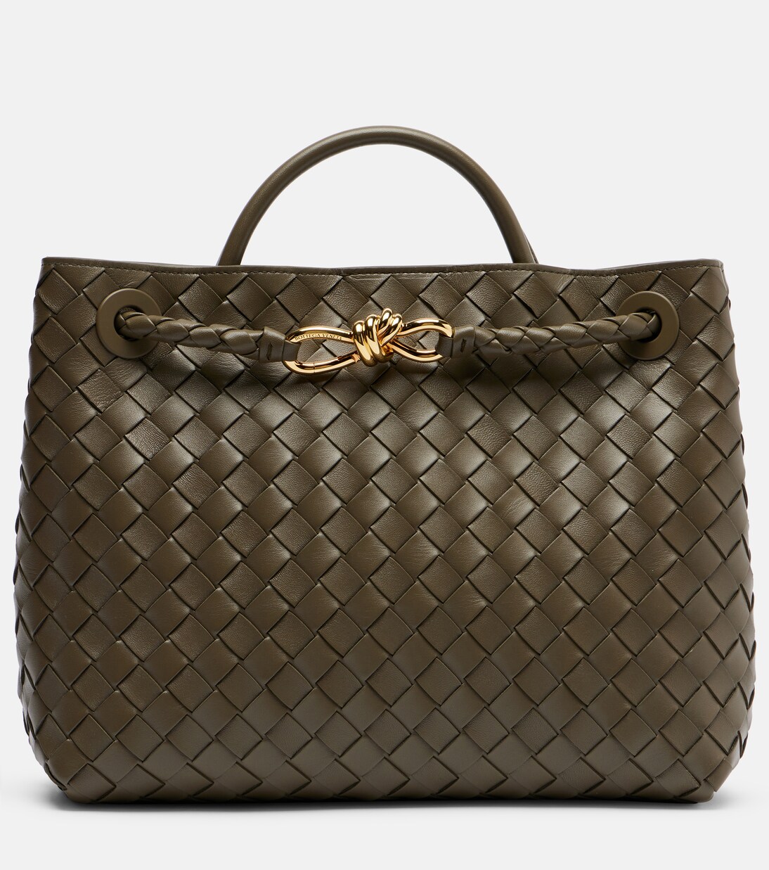 Andiamo Intrecciato Medium leather tote bag | Bottega Veneta