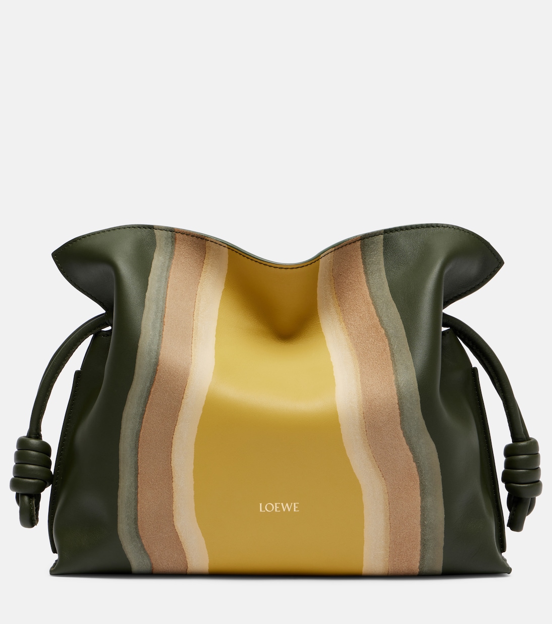 Flamenco Medium leather and suede clutch | Loewe