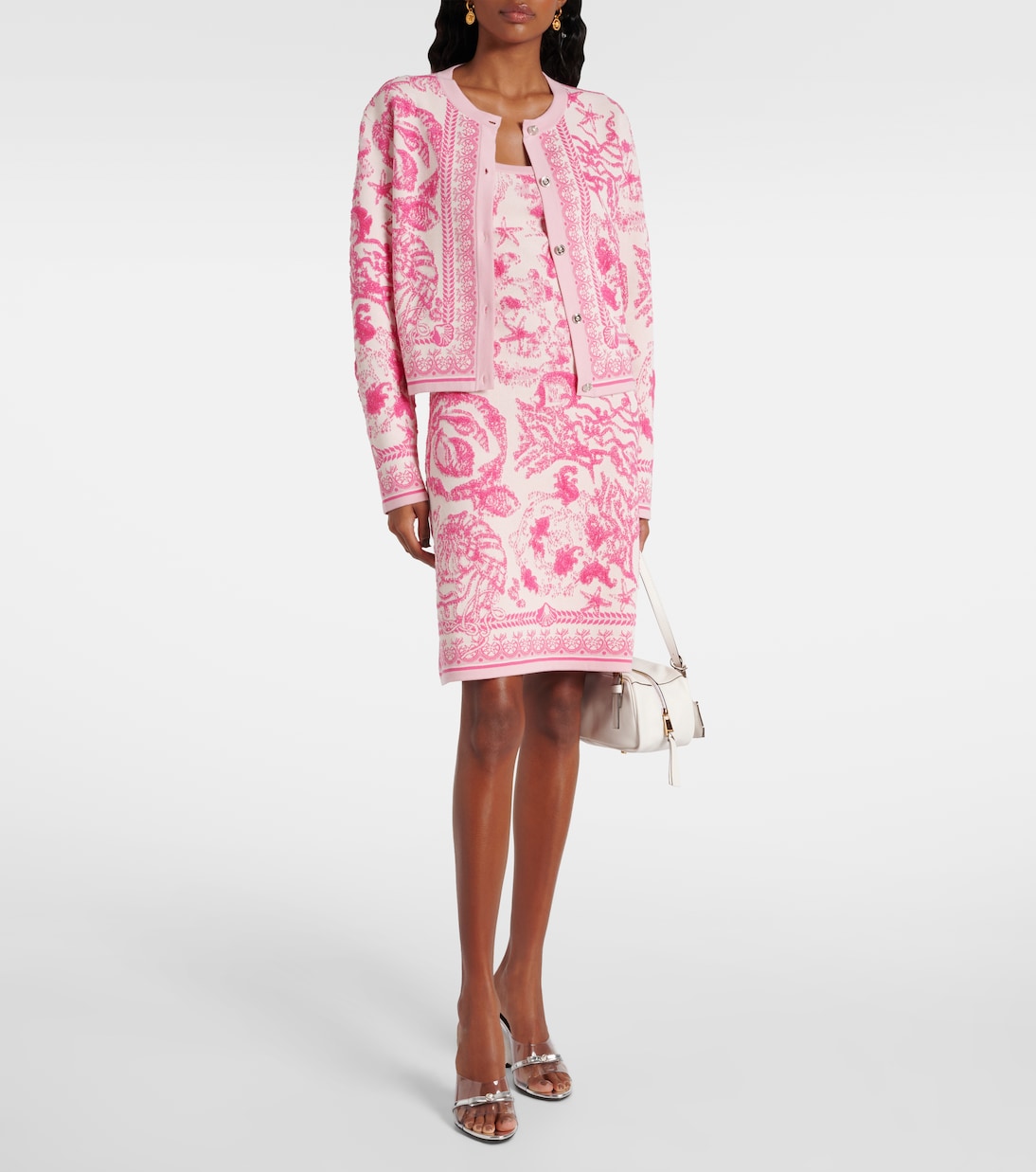 Cardigan Underwater Barocco en jacquard | Versace