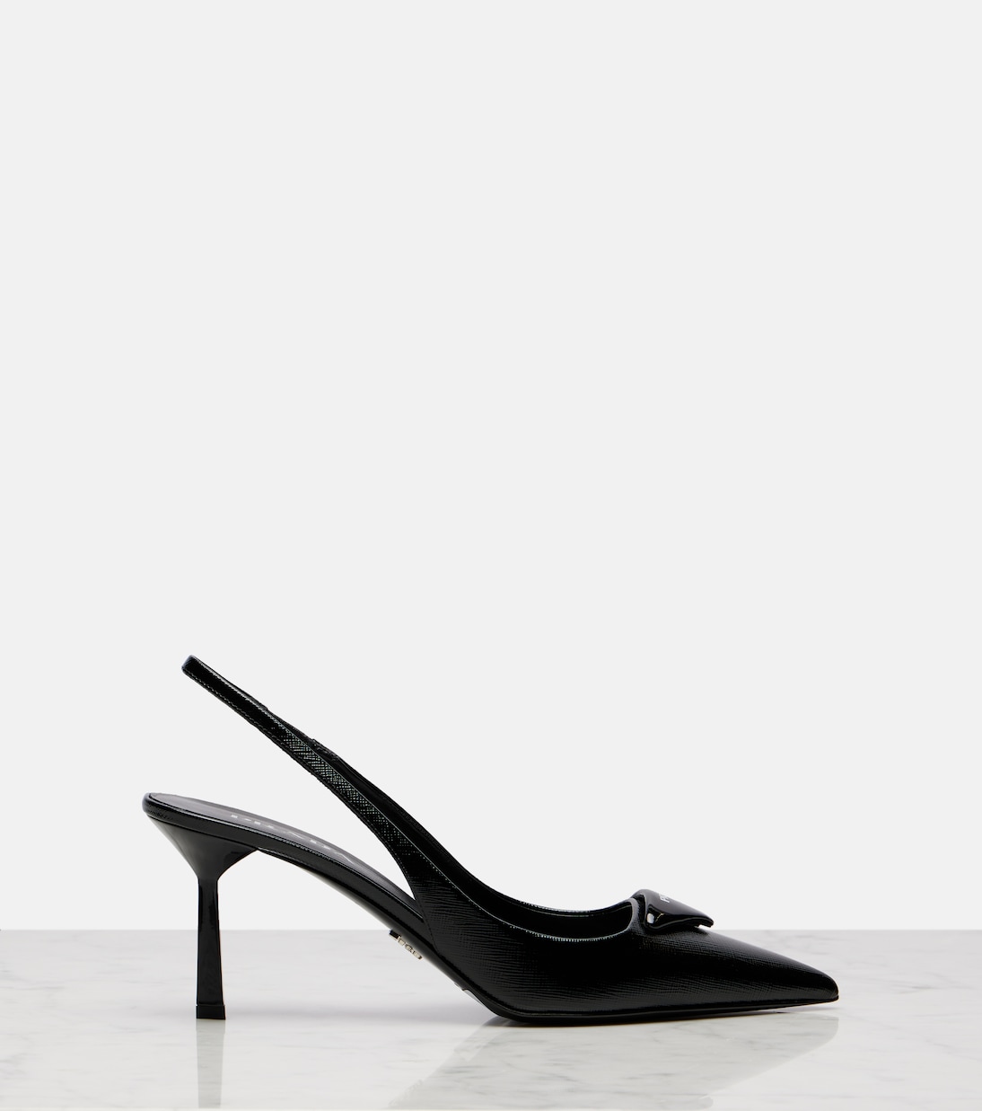 Slingback-Pumps aus Leder | Prada