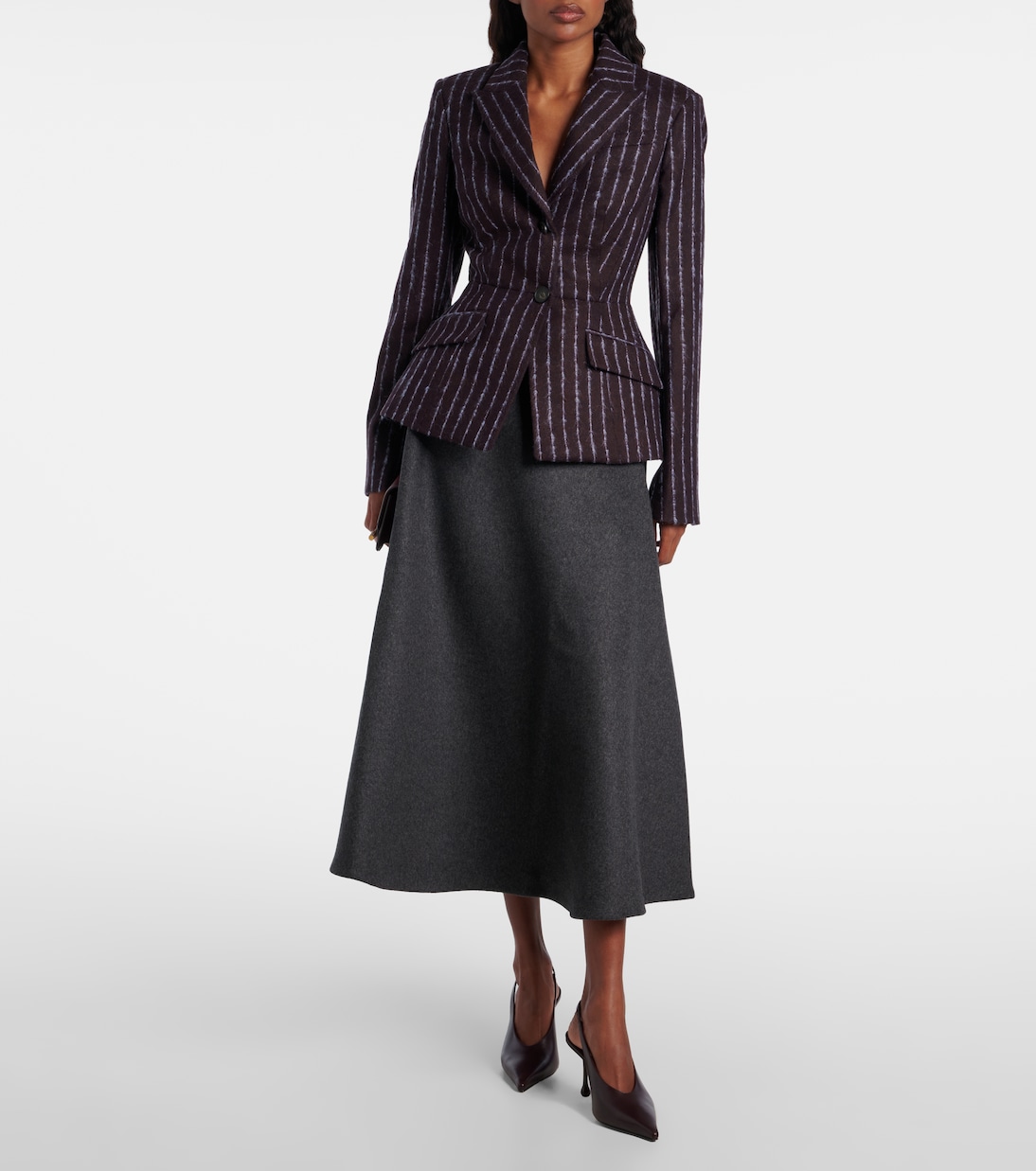 Pinstripe wool and mohair blazer | Erdem