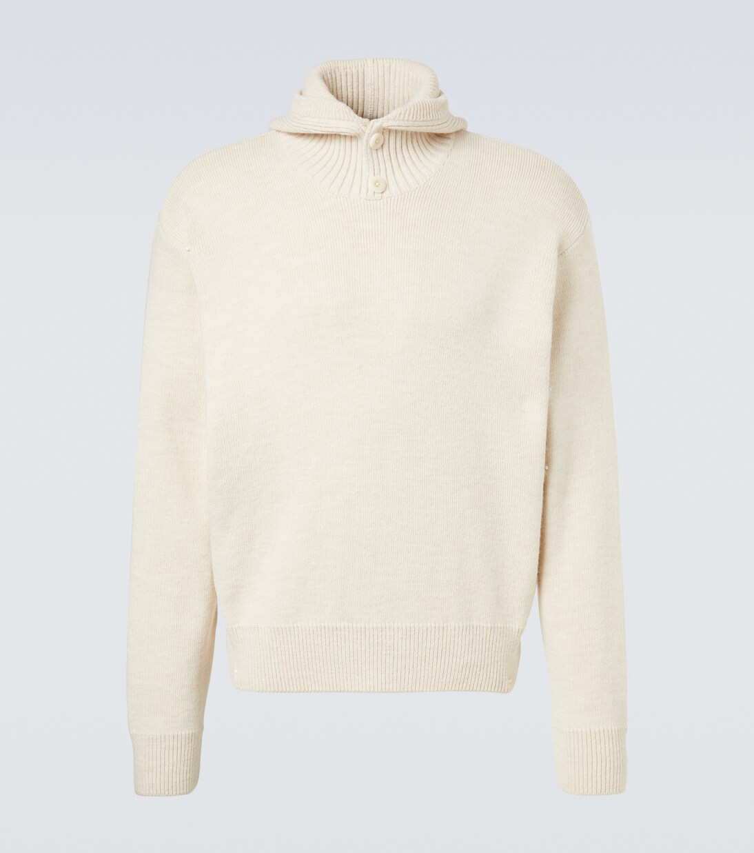 Hooded alpaca and wool-blend sweater | Lemaire