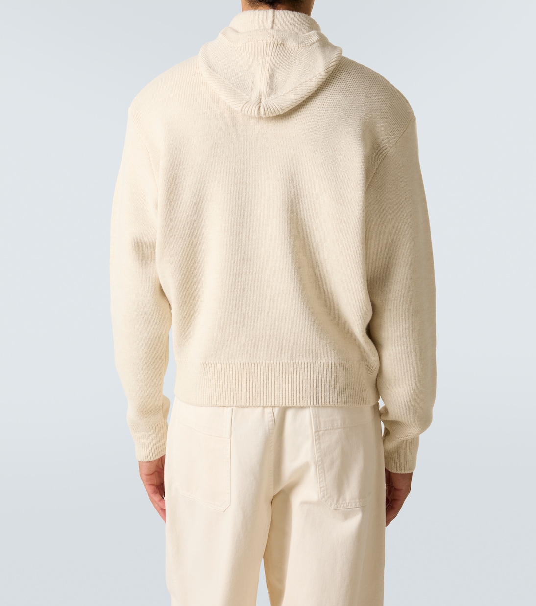 Hooded alpaca and wool-blend sweater | Lemaire