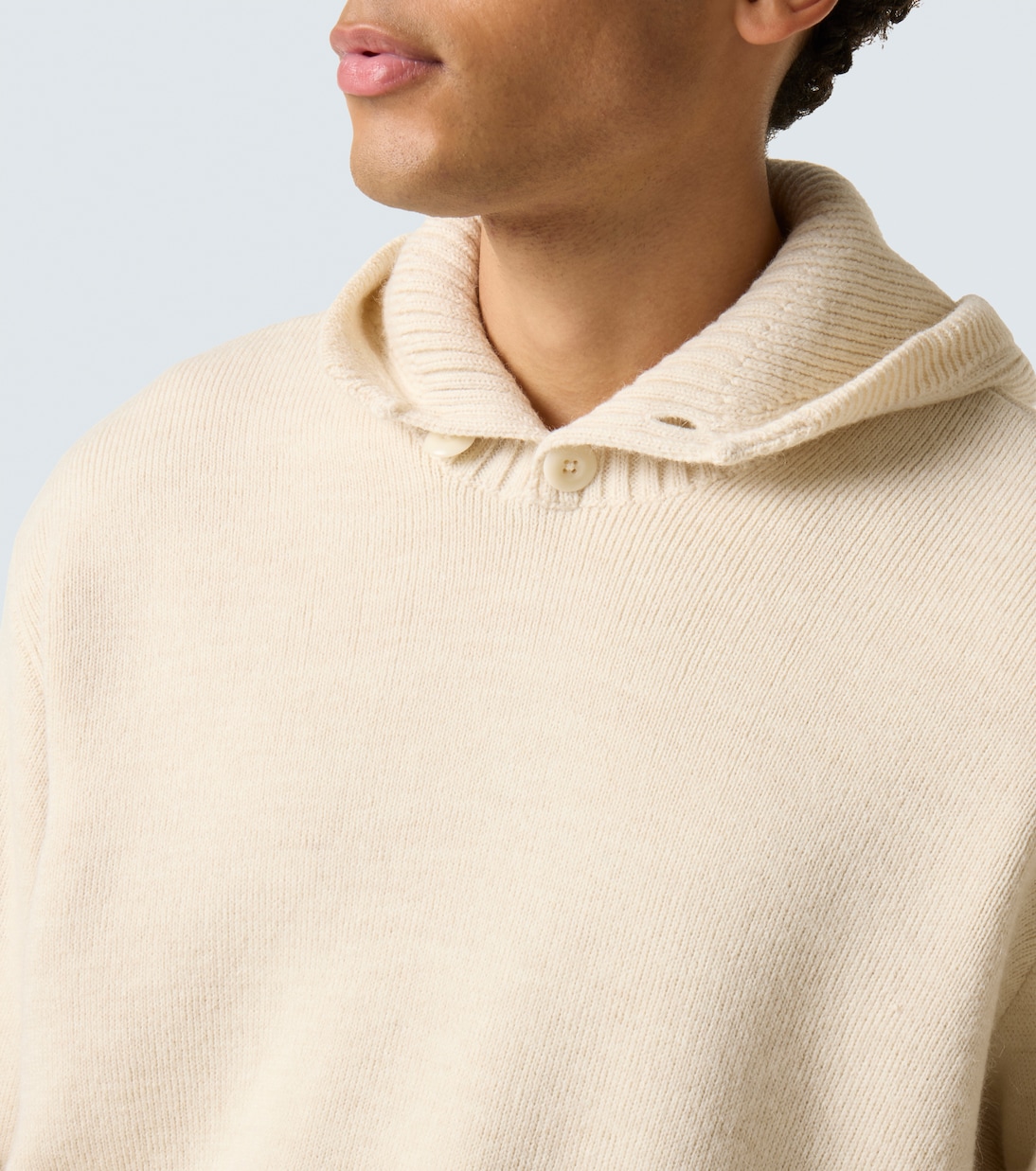 Hooded alpaca and wool-blend sweater | Lemaire