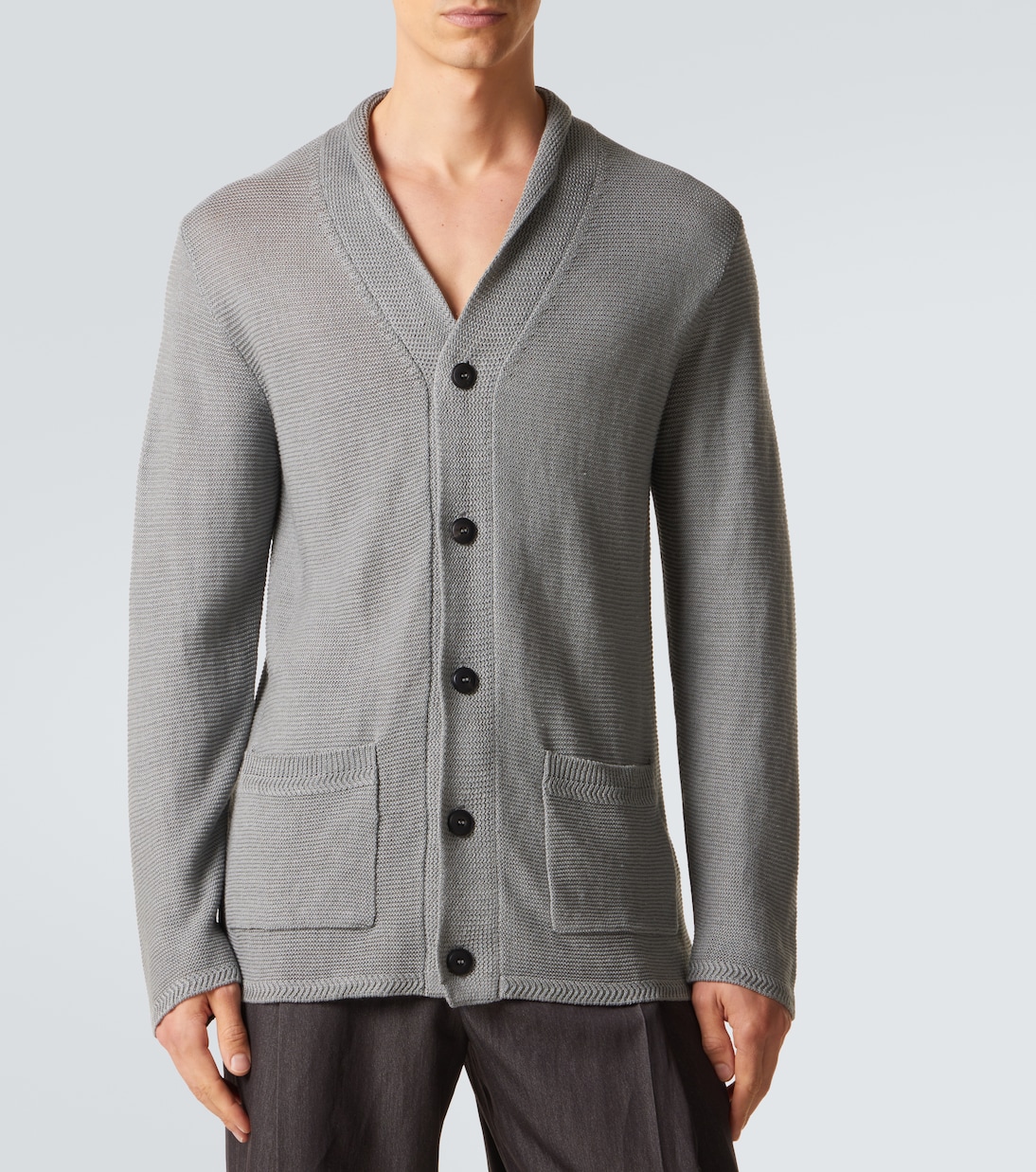 Linen-blend cardigan | Giorgio Armani