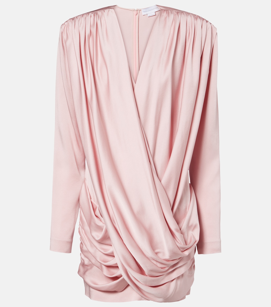 Draped crêpe satin minidress | Stella McCartney