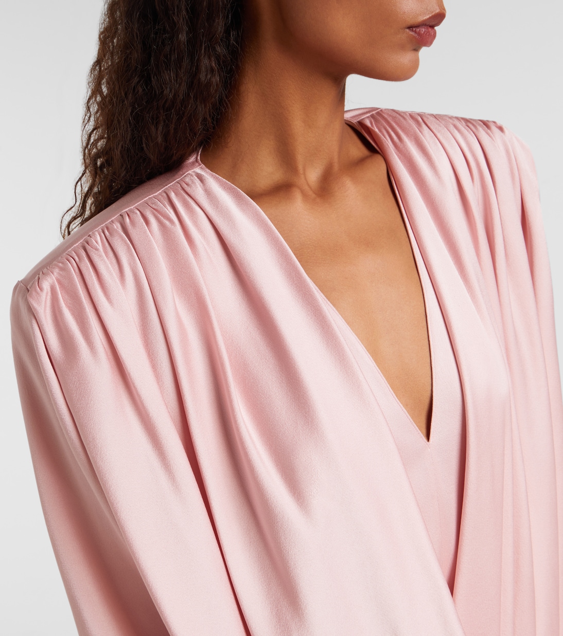 Draped crêpe satin minidress | Stella McCartney