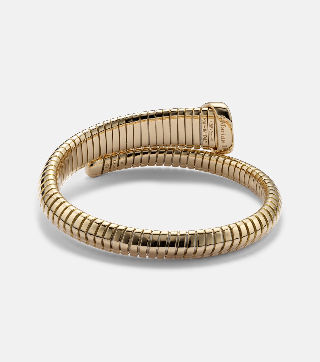 Trisola Trumpet 18kt gold bangle with diamonds | Marina B