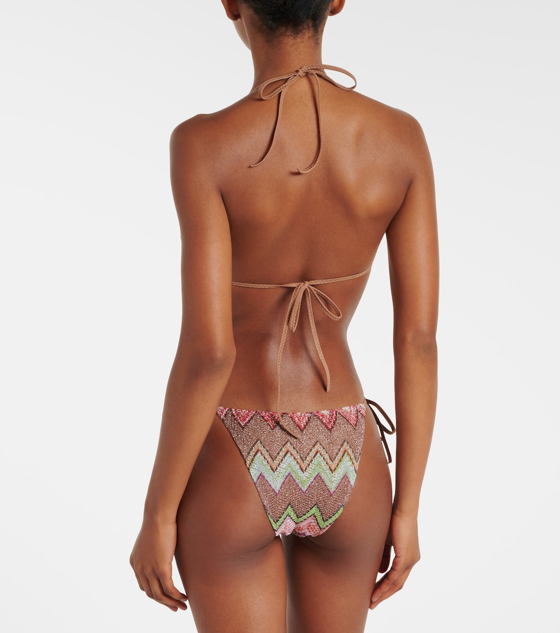 Zigzag lamé bikini top | Missoni