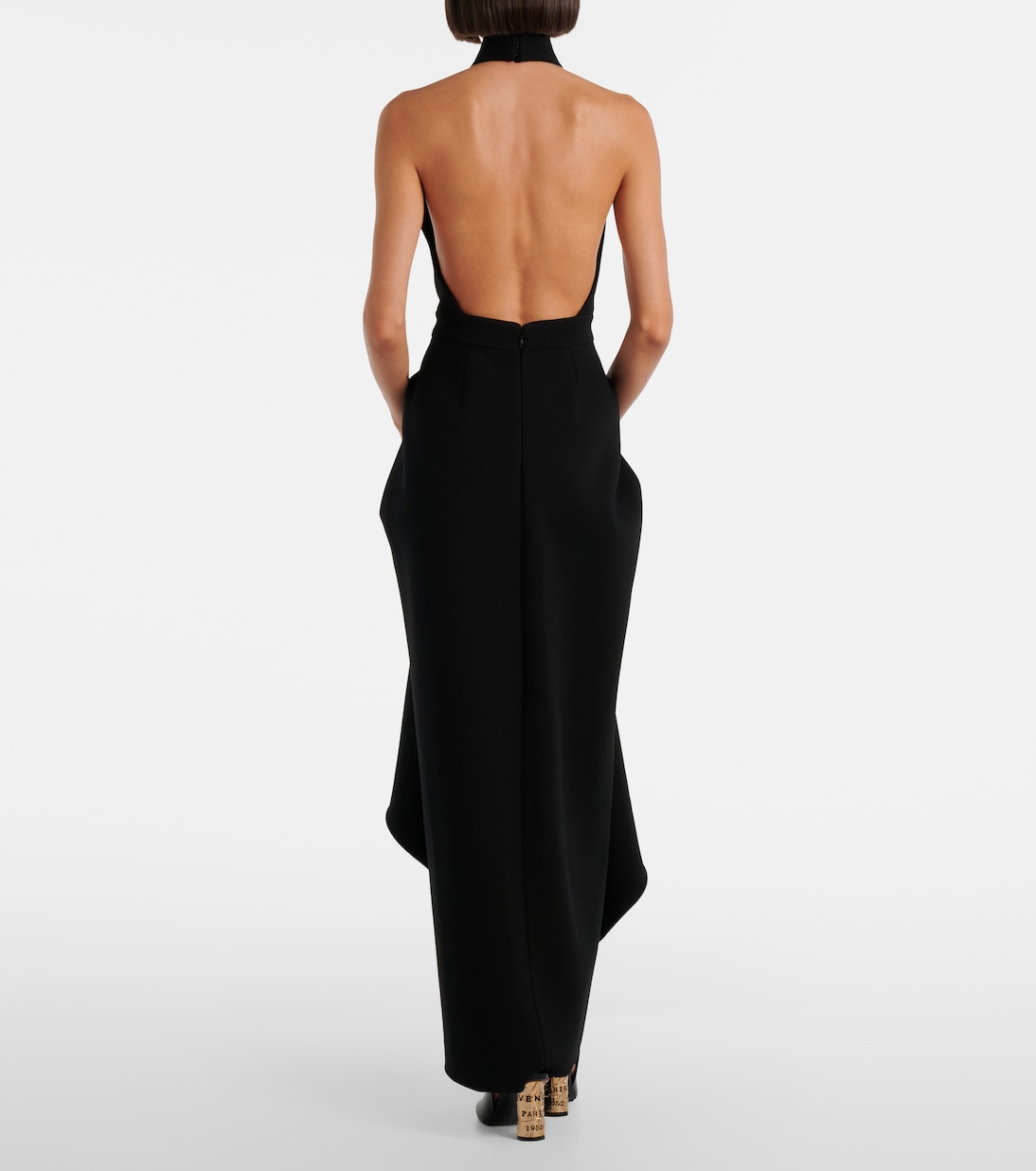 Draped wool-blend crêpe gown | Givenchy