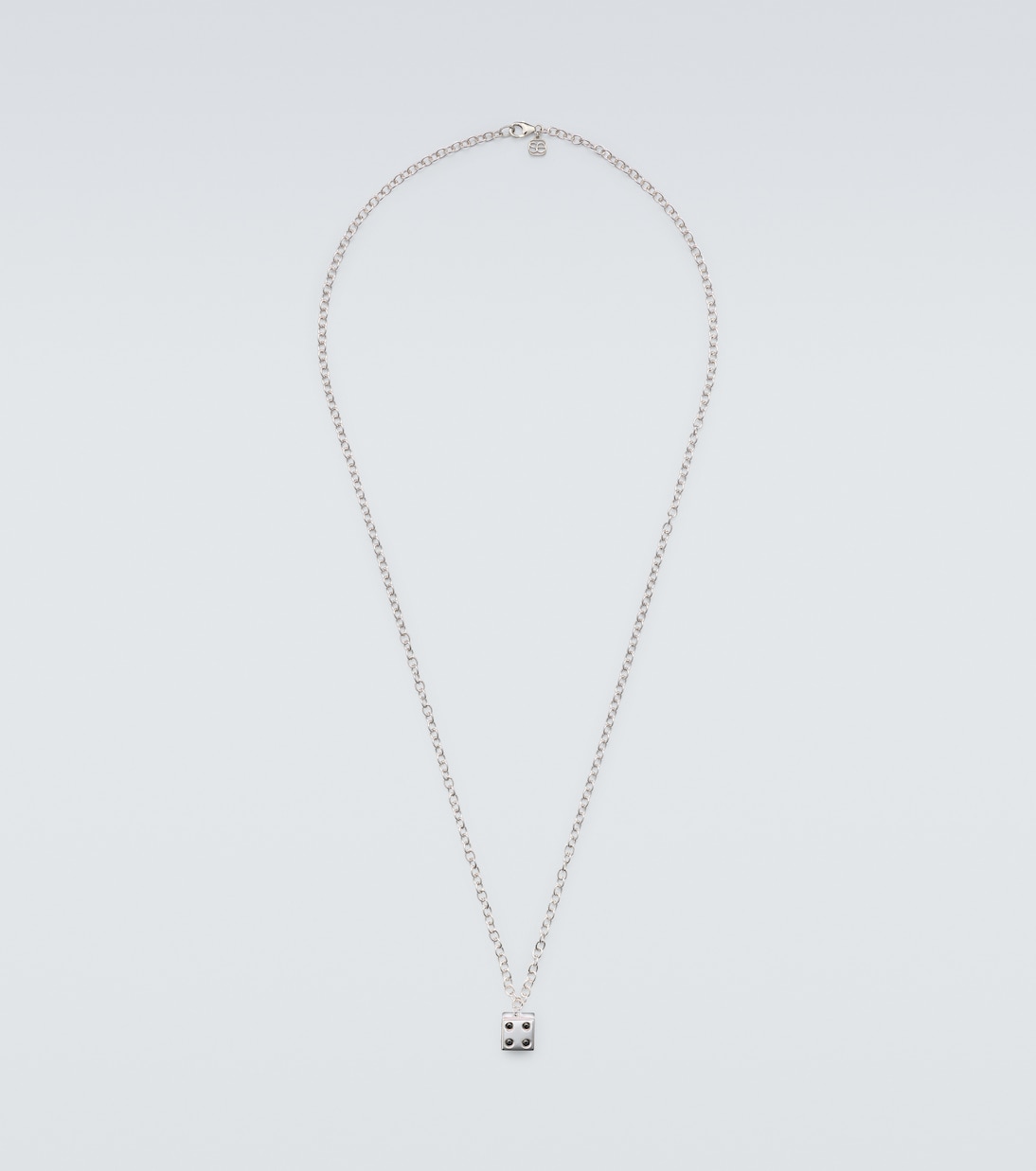 14kt white gold charm necklace with diamonds | Sydney Evan