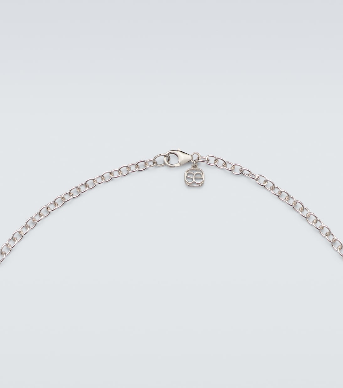 14kt white gold charm necklace with diamonds | Sydney Evan