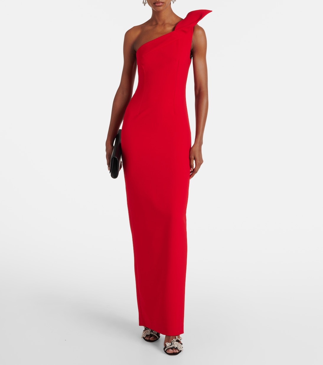 One-shoulder crêpe gown | Roland Mouret
