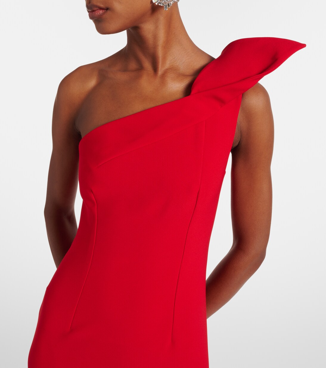 One-shoulder crêpe gown | Roland Mouret