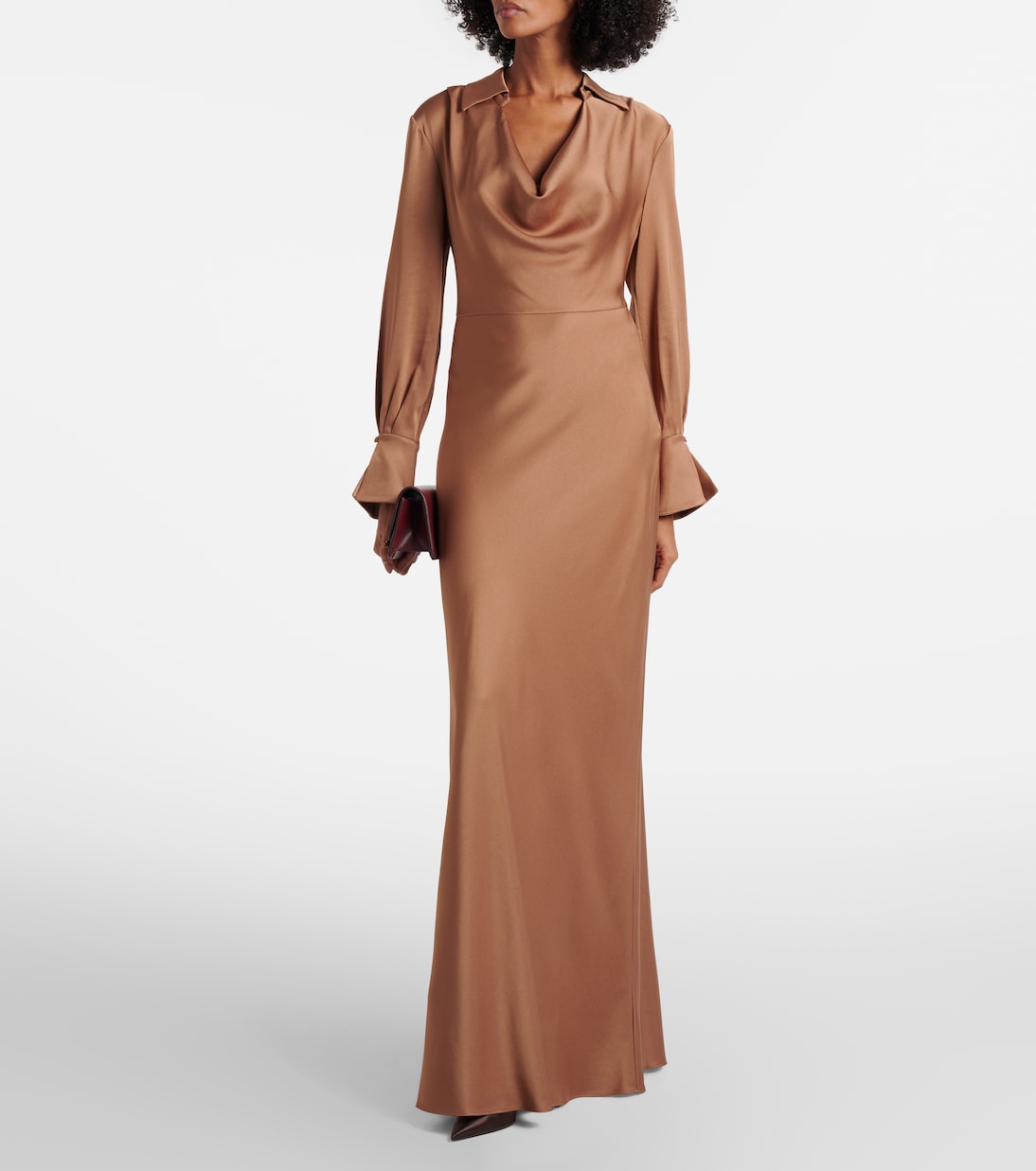 Adelle draped satin gown | Simkhai