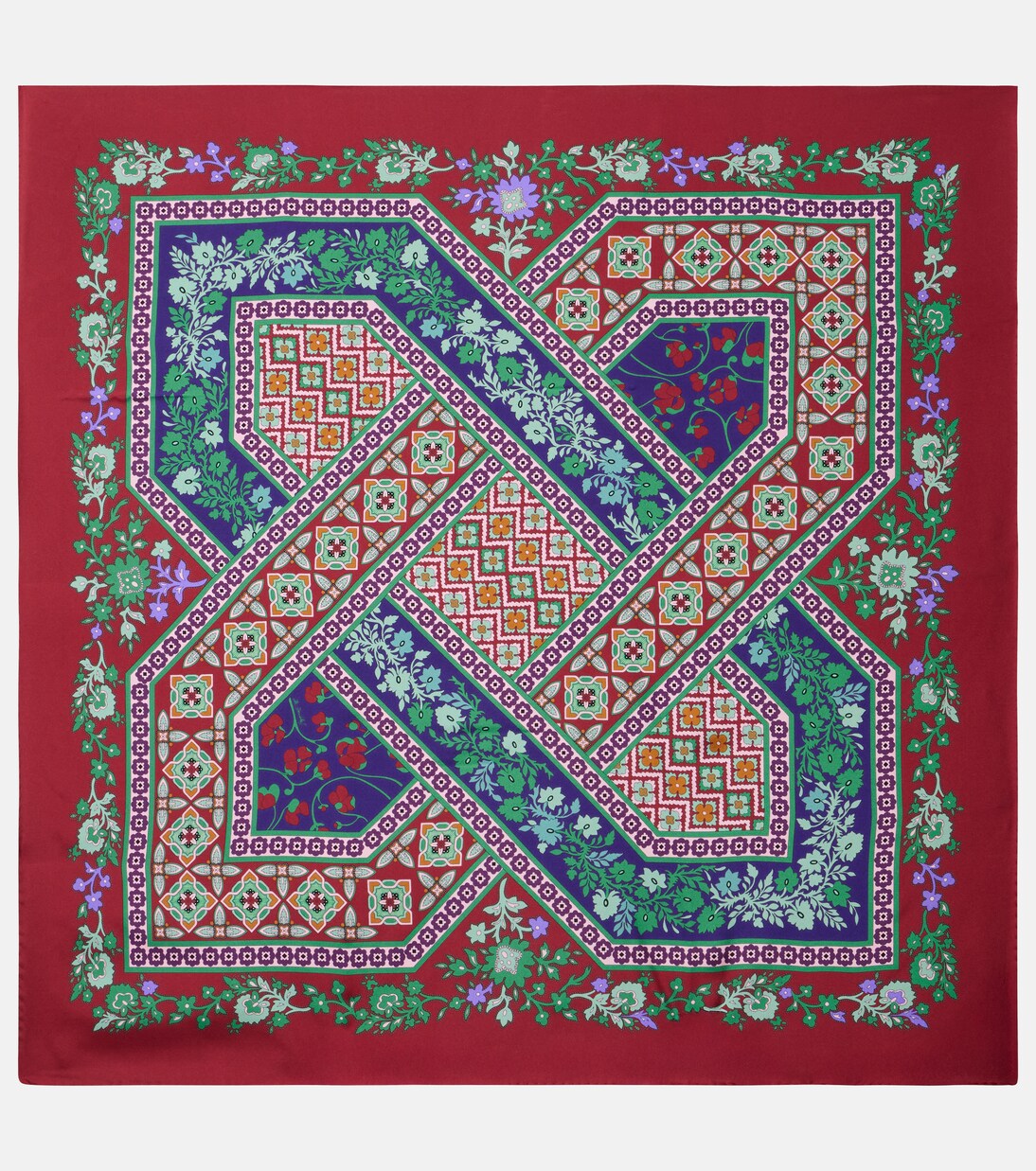 Printed silk twill scarf | La DoubleJ