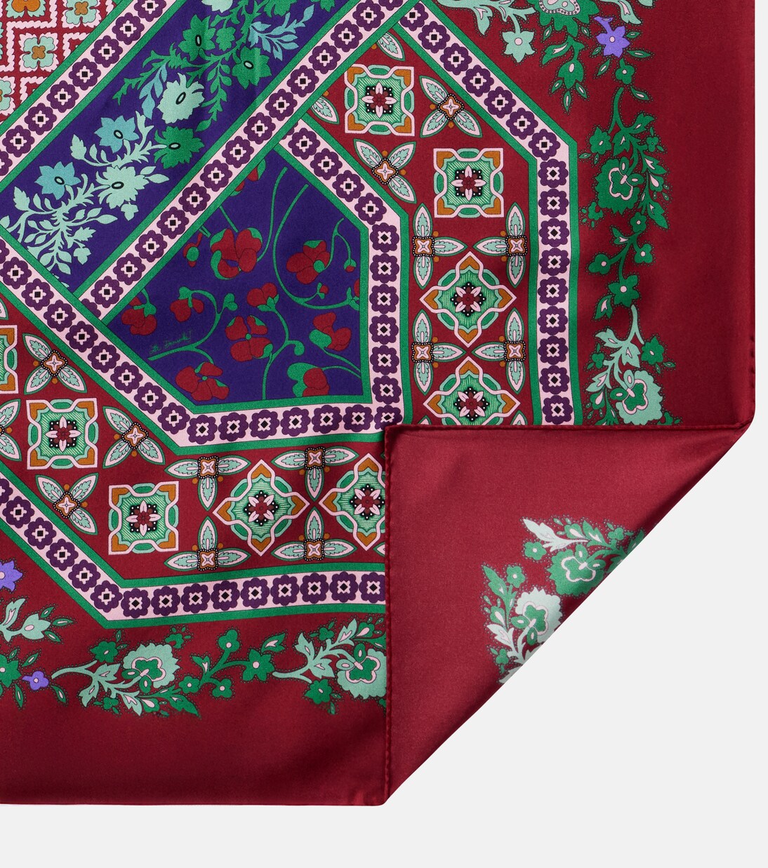 Printed silk twill scarf | La DoubleJ