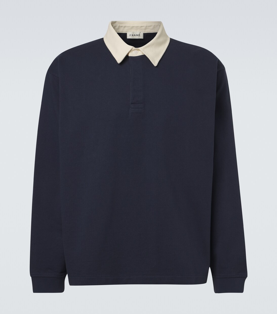 Cotton jersey polo sweater | Frame
