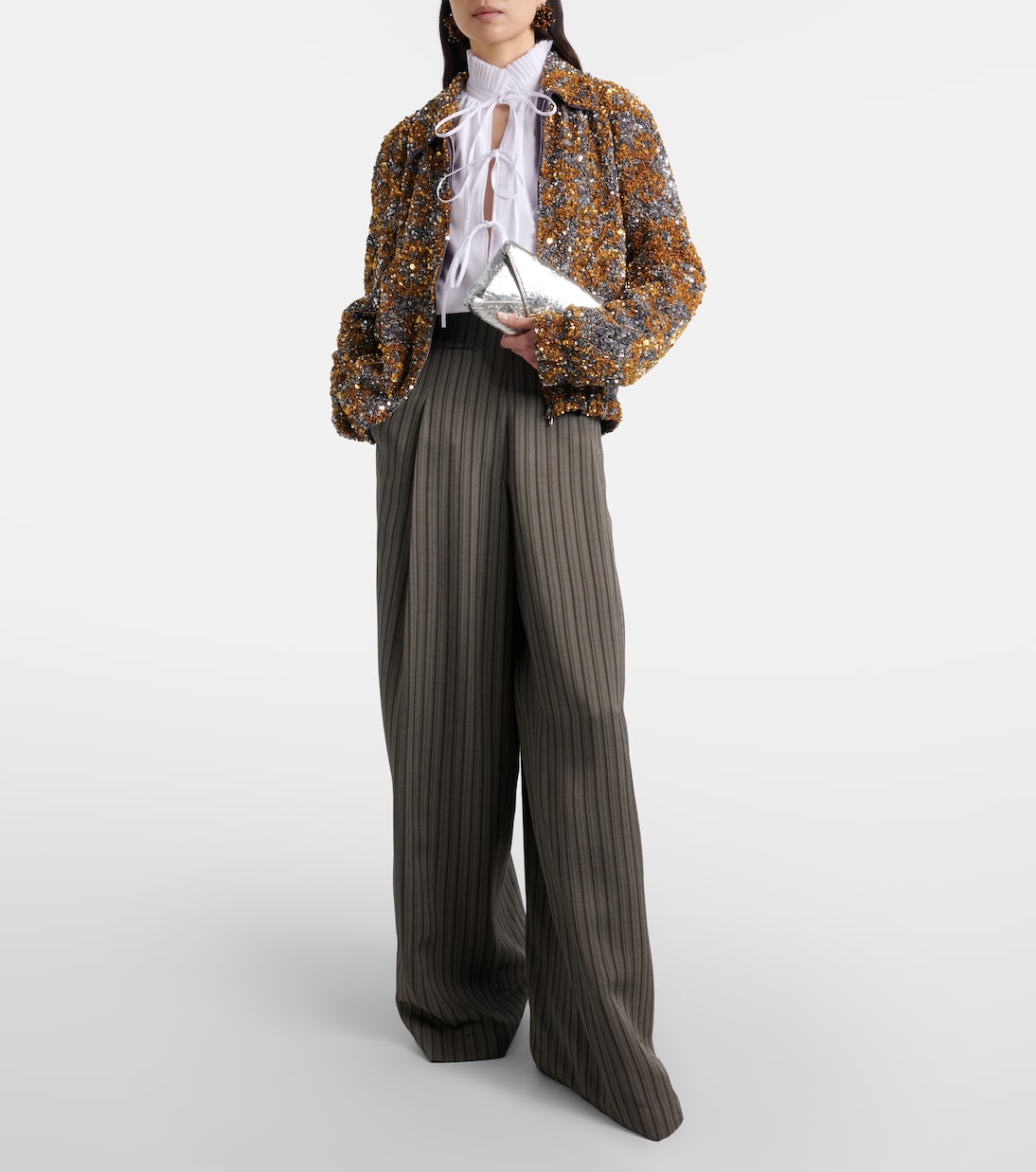 Envelope 스몰 메탈릭 레더 클러치 | Dries Van Noten